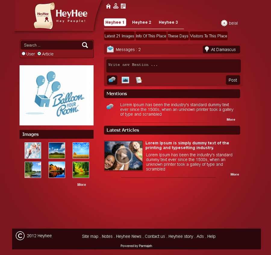 Home page