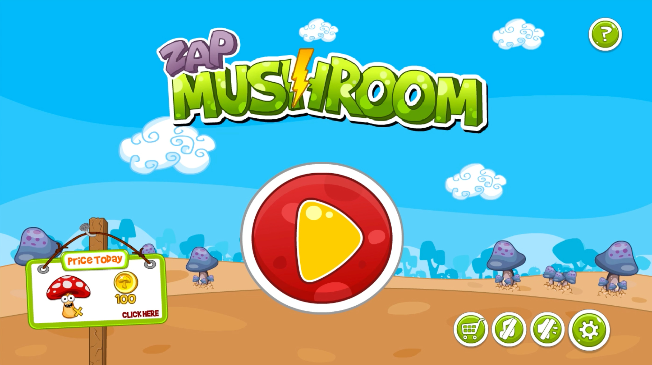 Zapmashroom start screen two