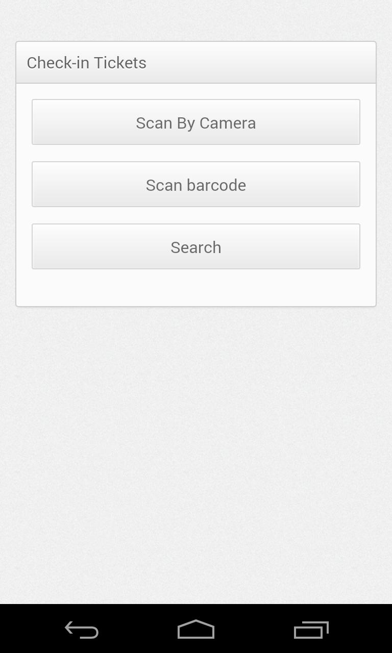 Scan ticket QR by Camera, barcode, or advance search