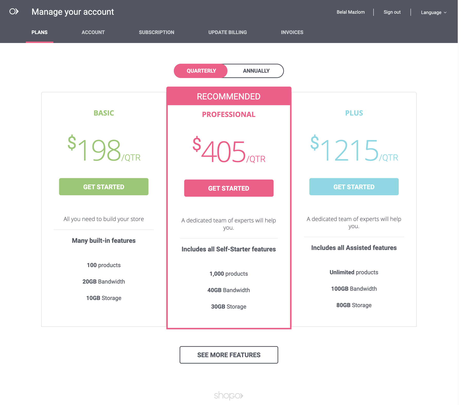 Billing interface video