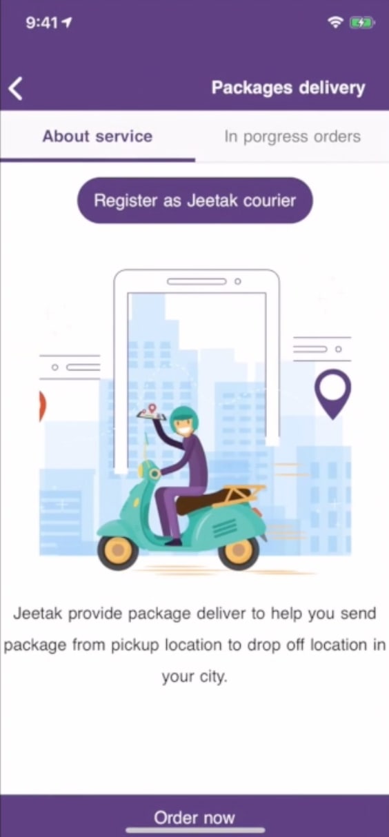 Packages delivery service